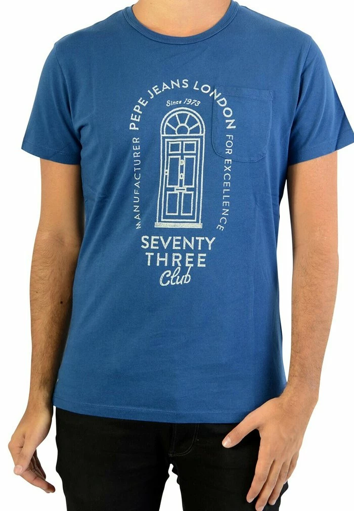 Pepe Jeans WILLY - T-shirt Imprimé - Bleu 1 Pepe Jeans WILLY - T-shirt Imprimé - Bleu