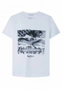 Pepe Jeans CESAR - T-shirt Imprimé - Blanco