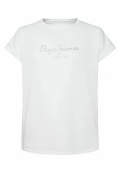 Pepe Jeans NURIA - T-shirt Imprimé - Optic Weiss