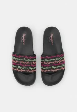 Pepe Jeans SLIDER COLORS - Mules - Black -Pepe Jeans Soldes Magasin e9d650cf2a854e9b97fd9e395f986c6d