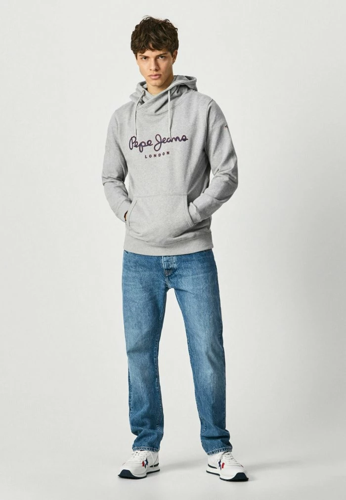 Pepe Jeans GEORGE - Sweat à Capuche - Gris Marl 2 Pepe Jeans GEORGE - Sweat à Capuche - Gris Marl – Image 2
