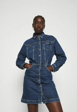 Pepe Jeans WHITLEY - Robe En Jean - Deep Ocean Blue Vintage Wash
