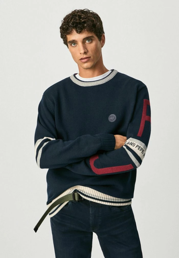 Pepe Jeans DAVID - Pullover - Dark Blue 1 Pepe Jeans DAVID - Pullover - Dark Blue