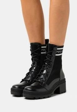 Pepe Jeans COVENTRY LACES - Bottines à Plateau - Black