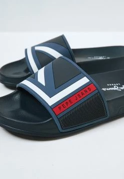 Pepe Jeans FLAG - Sandales De Bain - Azul Marino -Pepe Jeans Soldes Magasin f4880bfb5af8474db485fd5683cad44f