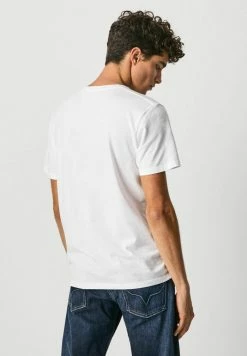 Pepe Jeans FLAG LOGO N - T-shirt Imprimé - Blanco -Pepe Jeans Soldes Magasin fc4f20a2e25747edb5c9c9d112143cef
